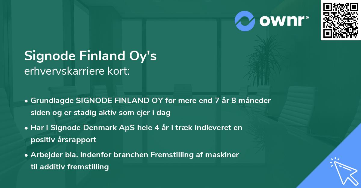 Signode Finland Oy's erhvervskarriere kort