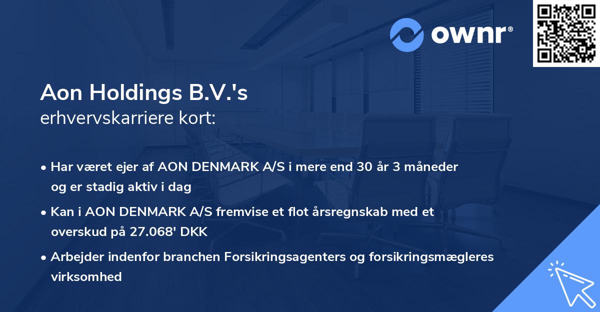 Aon Holdings B.V.'s erhvervskarriere kort