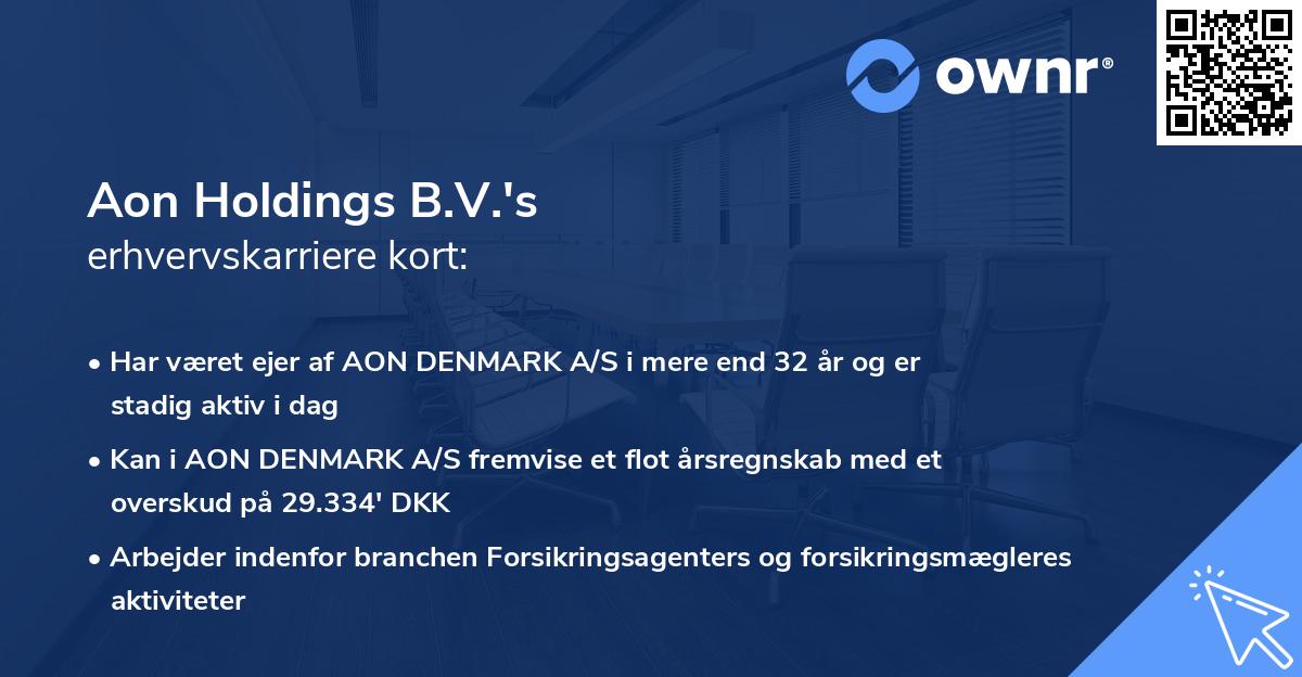 Aon Holdings B.V.'s erhvervskarriere kort