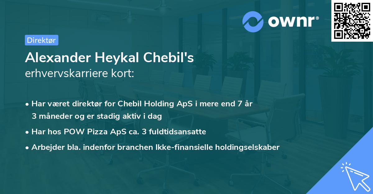 Alexander Heykal Chebil's erhvervskarriere kort