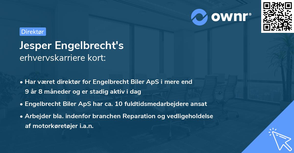 Jesper Engelbrecht's erhvervskarriere kort