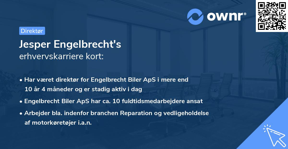 Jesper Engelbrecht's erhvervskarriere kort