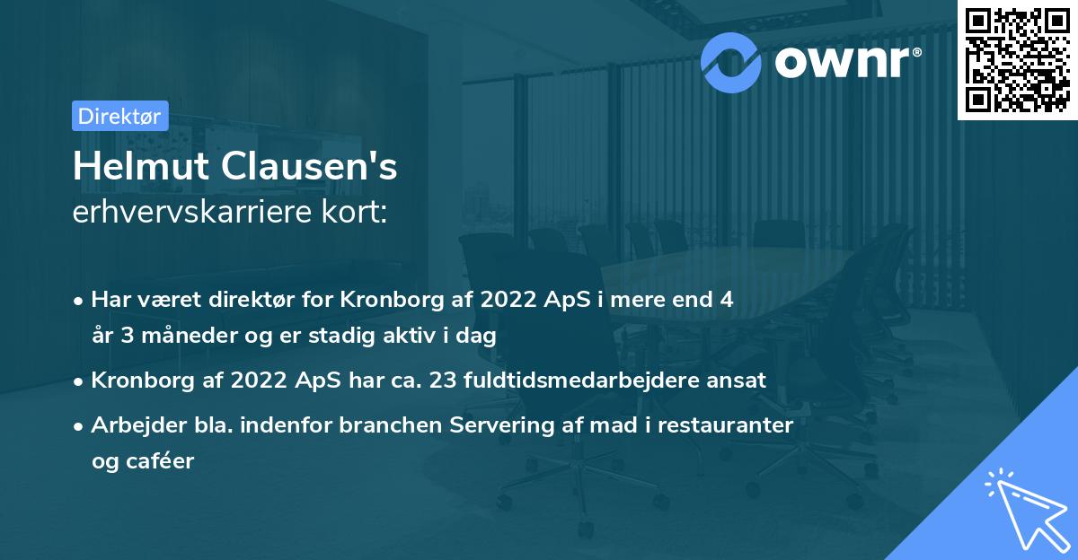 Helmut Clausen's erhvervskarriere kort