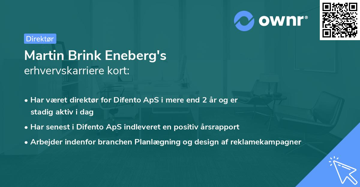Martin Brink Eneberg's erhvervskarriere kort