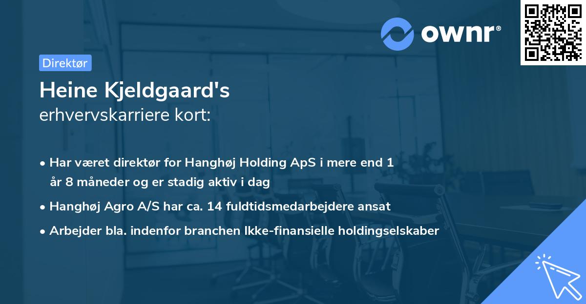 Heine Kjeldgaard's erhvervskarriere kort