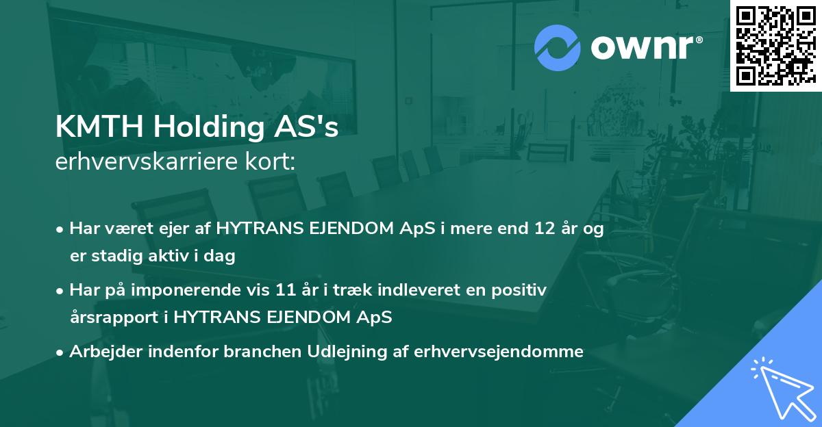 KMTH Holding AS's erhvervskarriere kort