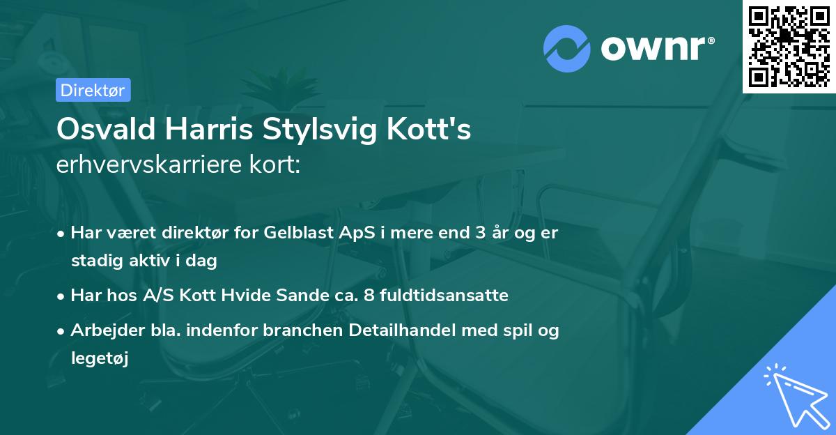 Osvald Harris Stylsvig Kott's erhvervskarriere kort
