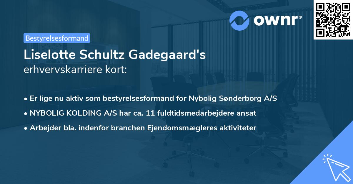 Liselotte Schultz Gadegaard's erhvervskarriere kort