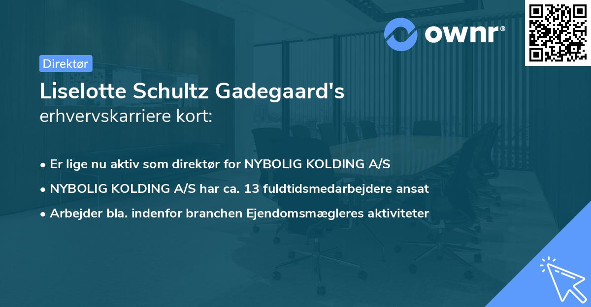 Liselotte Schultz Gadegaard's erhvervskarriere kort