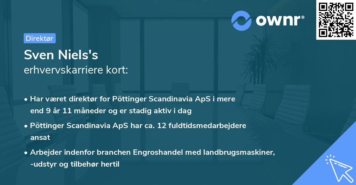 Sven Niels's erhvervskarriere kort