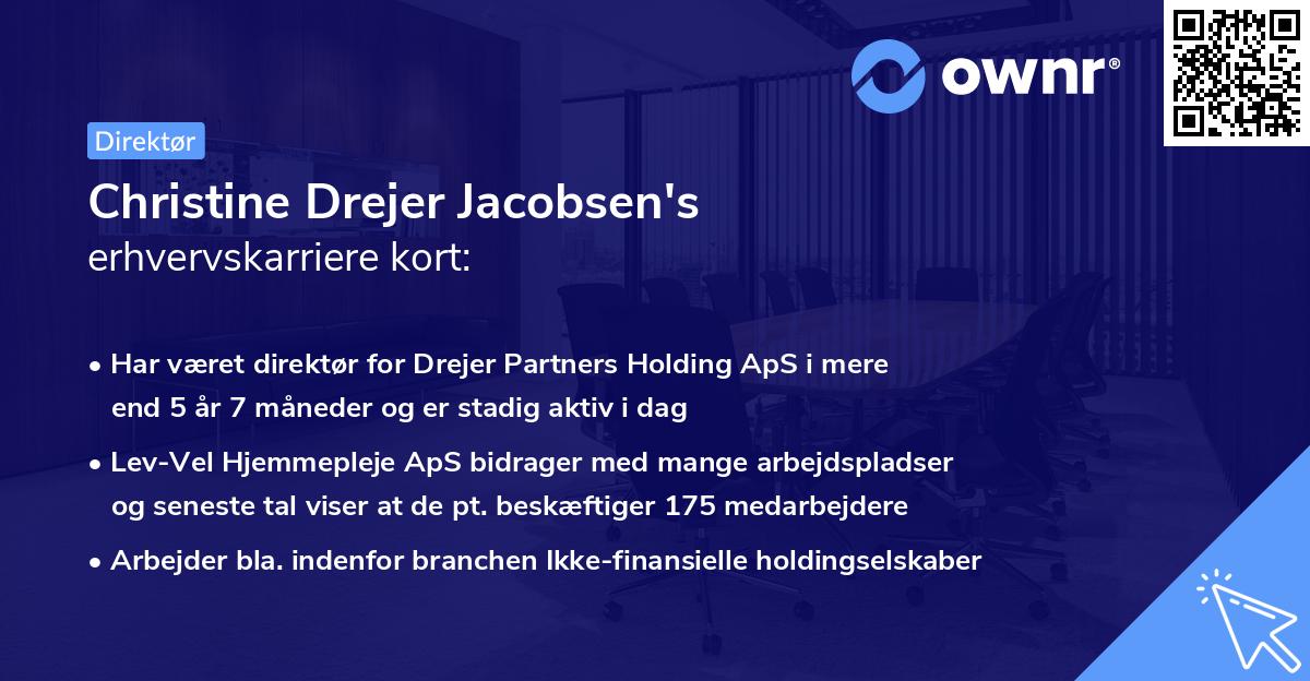 Christine Drejer Jacobsen's erhvervskarriere kort