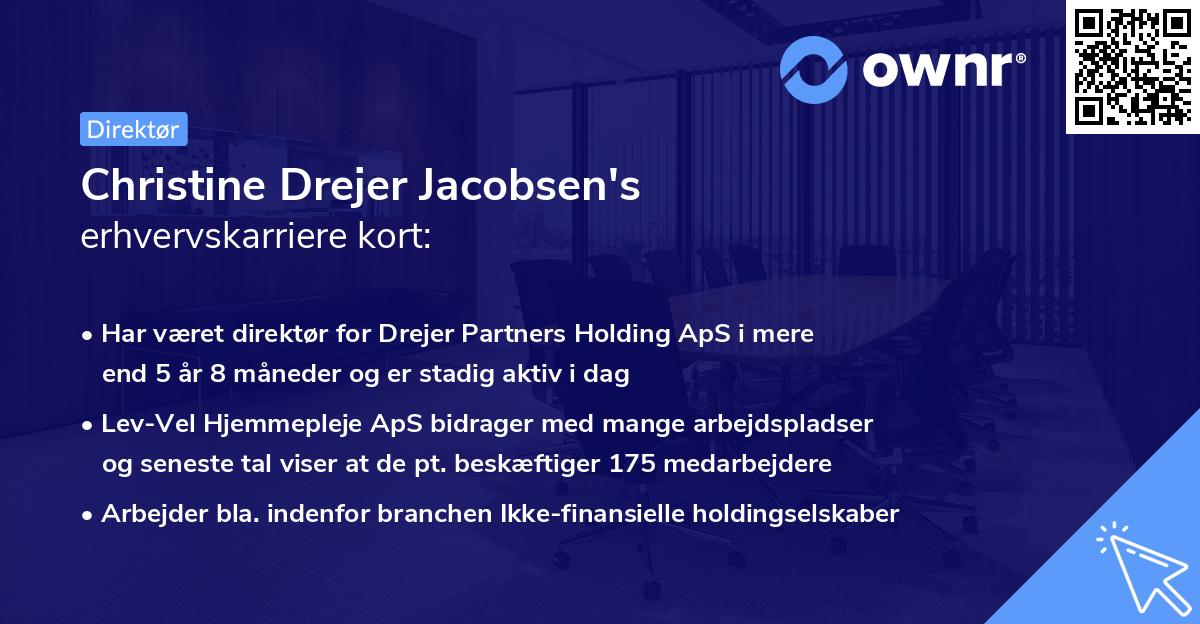 Christine Drejer Jacobsen's erhvervskarriere kort