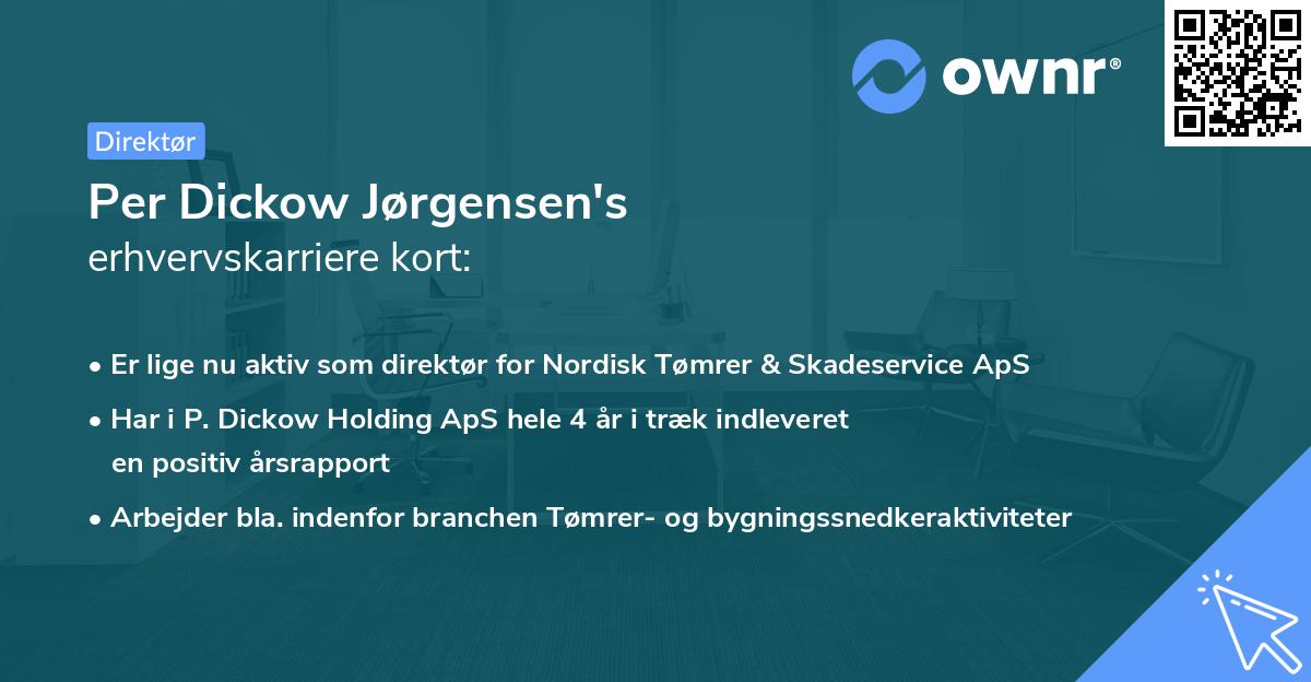 Per Dickow Jørgensen's erhvervskarriere kort
