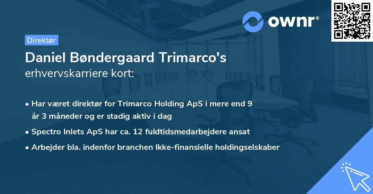 Daniel Bøndergaard Trimarco's erhvervskarriere kort