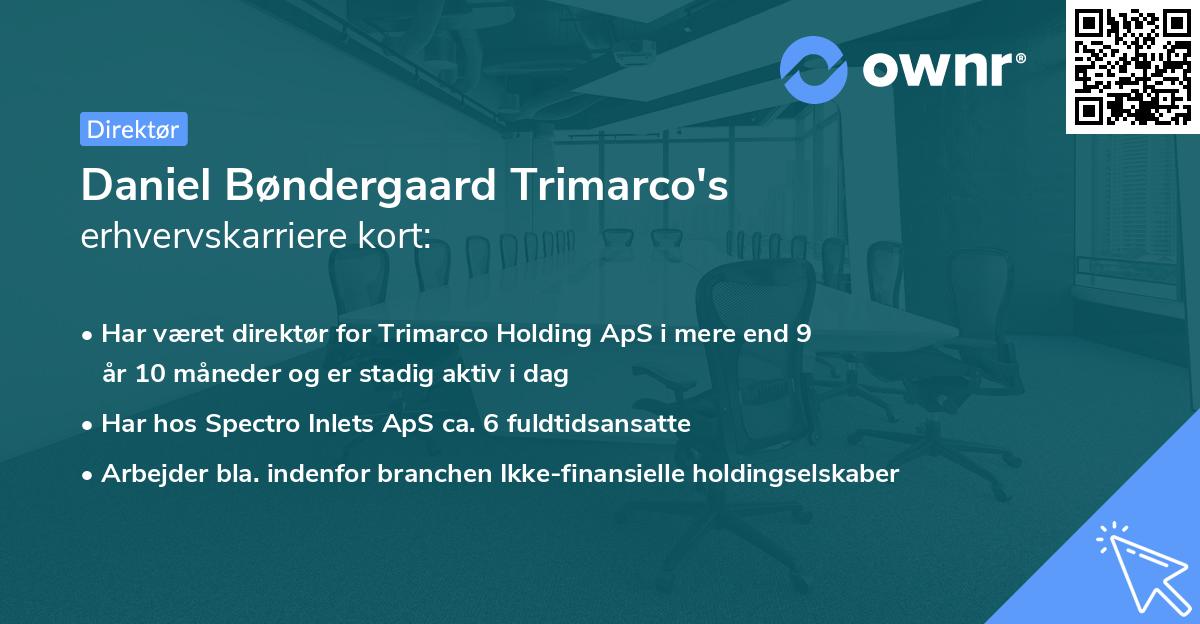 Daniel Bøndergaard Trimarco's erhvervskarriere kort