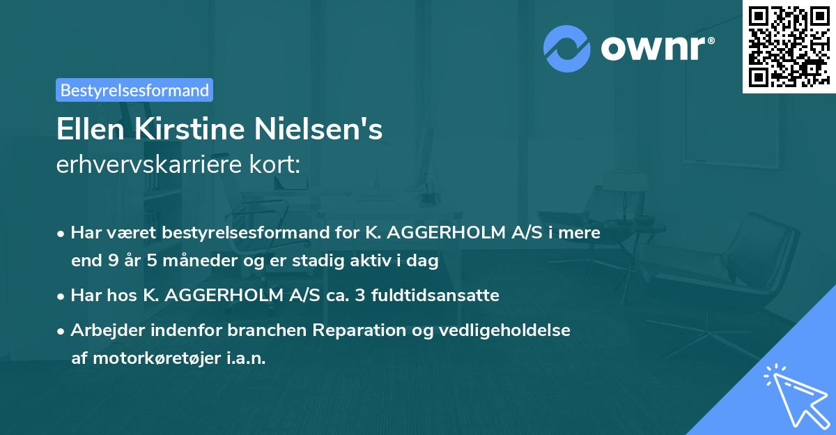 Ellen Kirstine Nielsen's erhvervskarriere kort