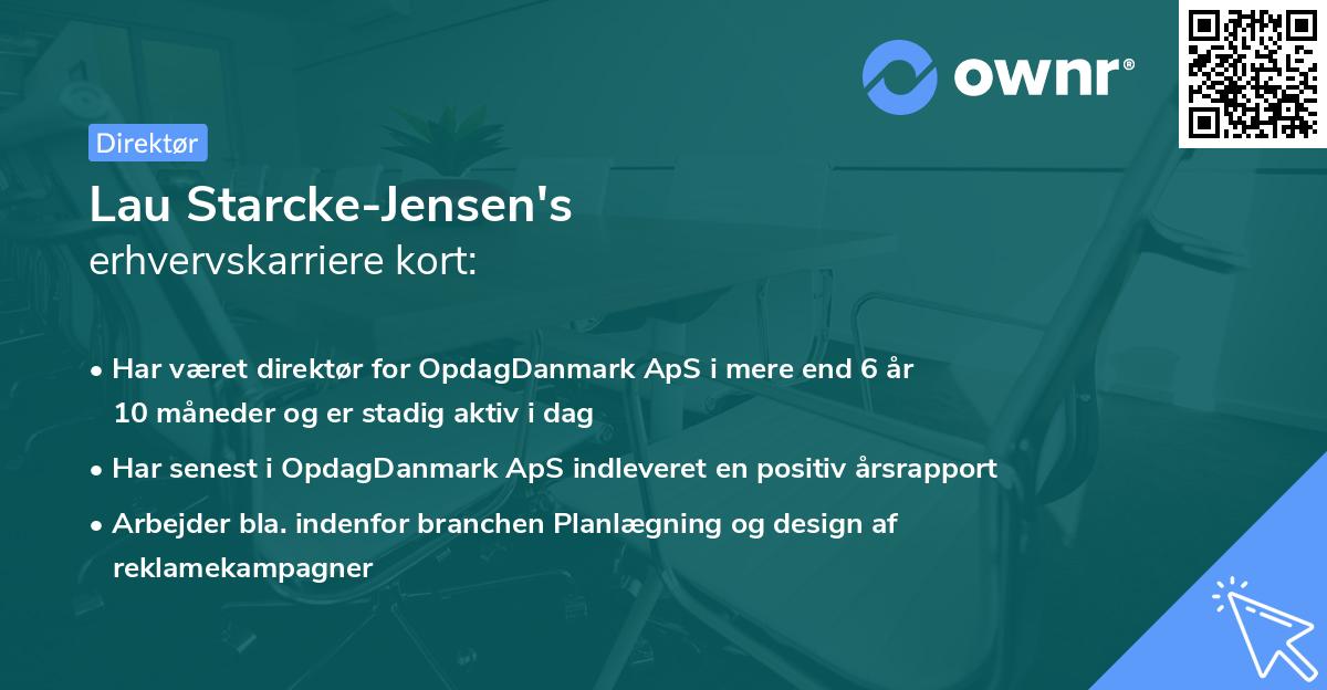 Lau Starcke-Jensen's erhvervskarriere kort