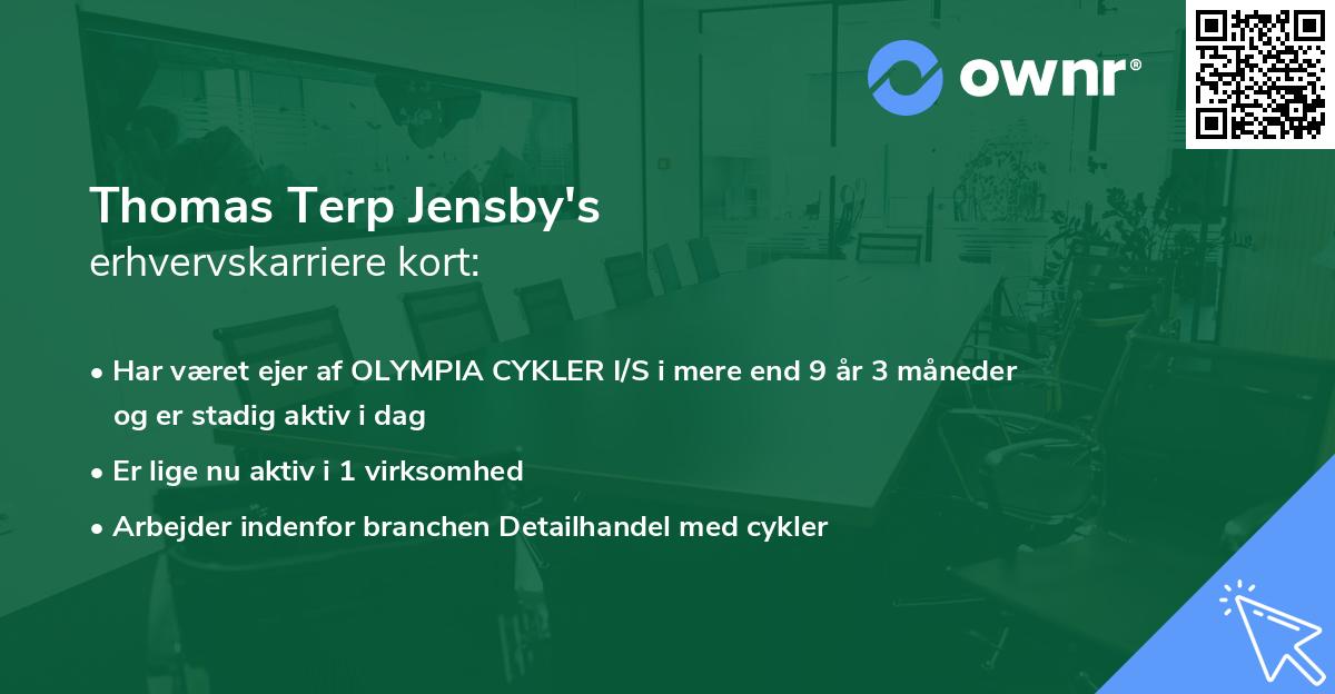 Thomas Terp Jensby's erhvervskarriere kort