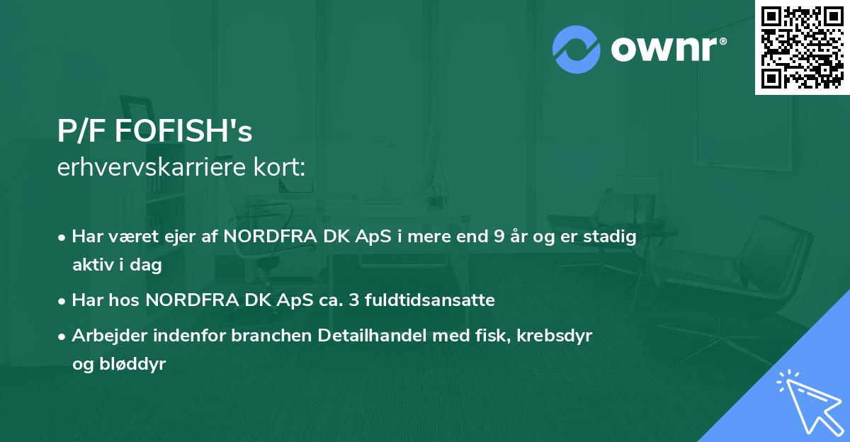 P/F FOFISH's erhvervskarriere kort