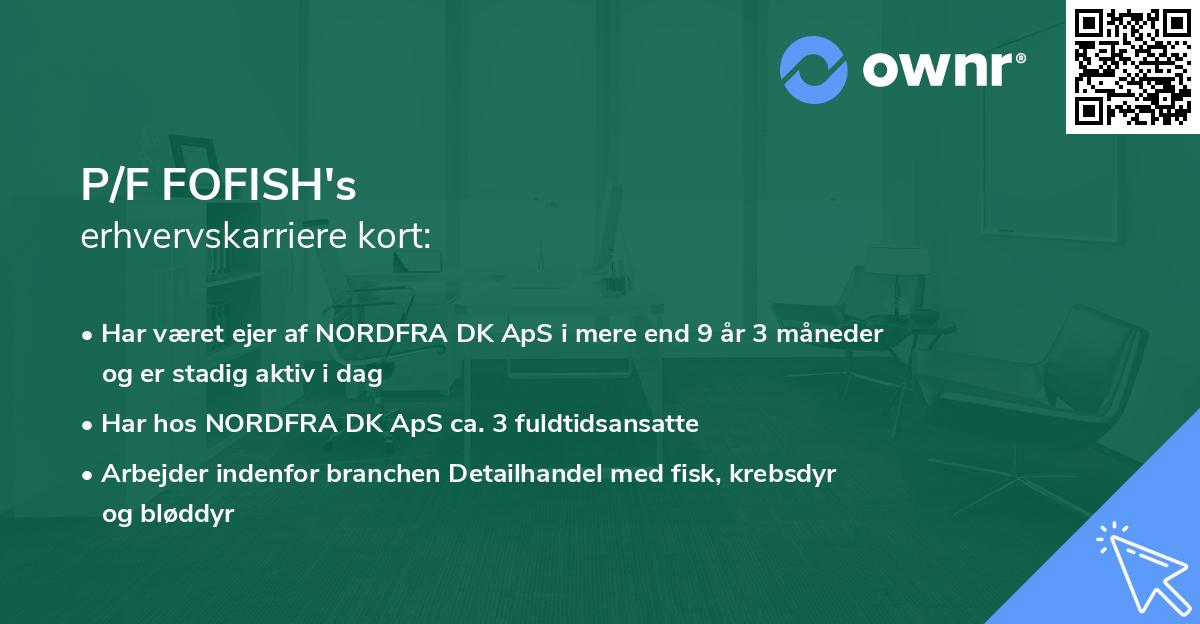 P/F FOFISH's erhvervskarriere kort