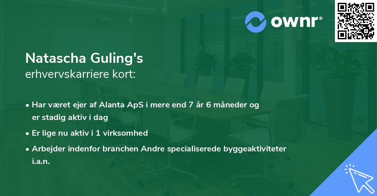 Natascha Guling's erhvervskarriere kort
