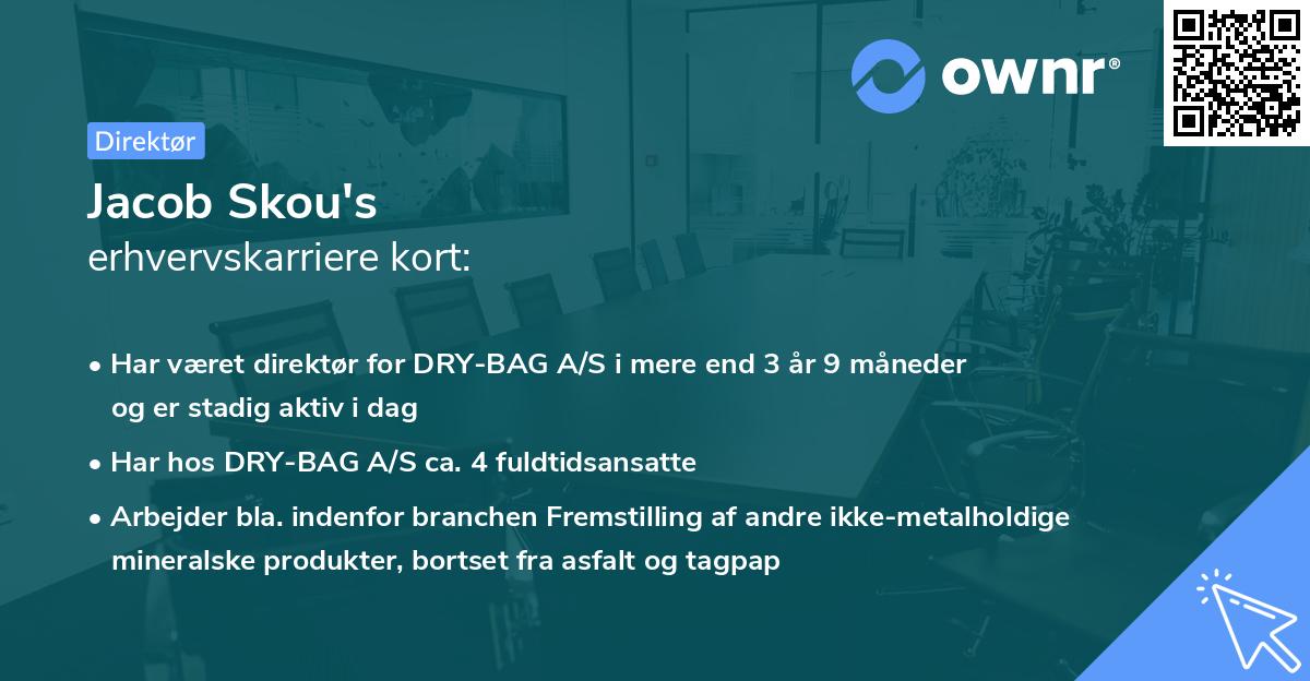 Jacob Skou's erhvervskarriere kort