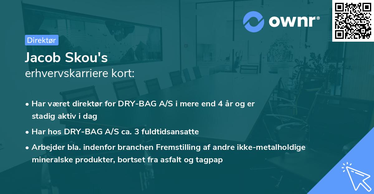 Jacob Skou's erhvervskarriere kort