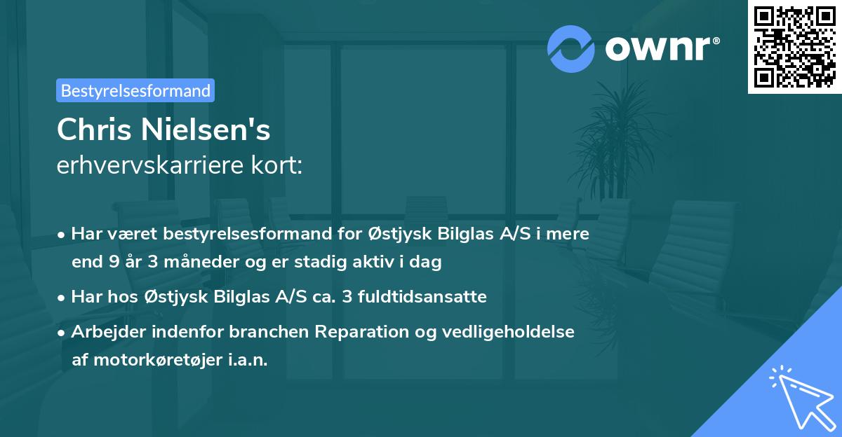 Chris Nielsen's erhvervskarriere kort
