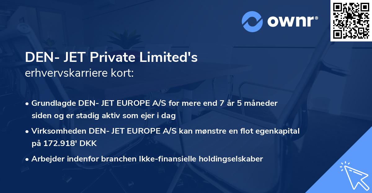 DEN- JET Private Limited's erhvervskarriere kort