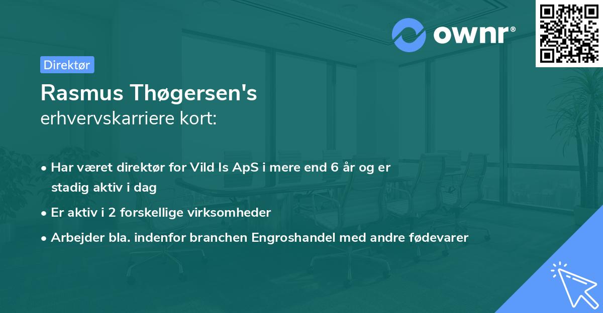 Rasmus Thøgersen's erhvervskarriere kort