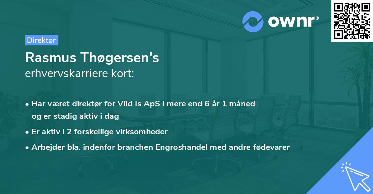 Rasmus Thøgersen's erhvervskarriere kort