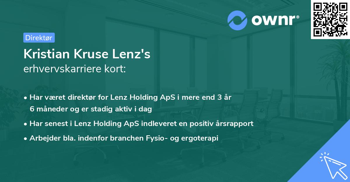 Kristian Kruse Lenz's erhvervskarriere kort