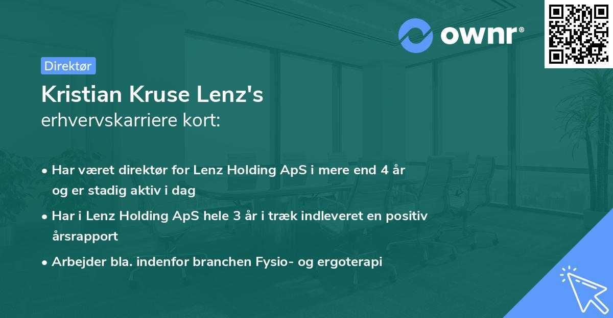 Kristian Kruse Lenz's erhvervskarriere kort