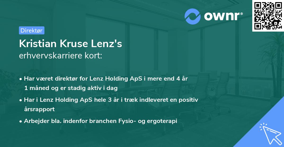 Kristian Kruse Lenz's erhvervskarriere kort
