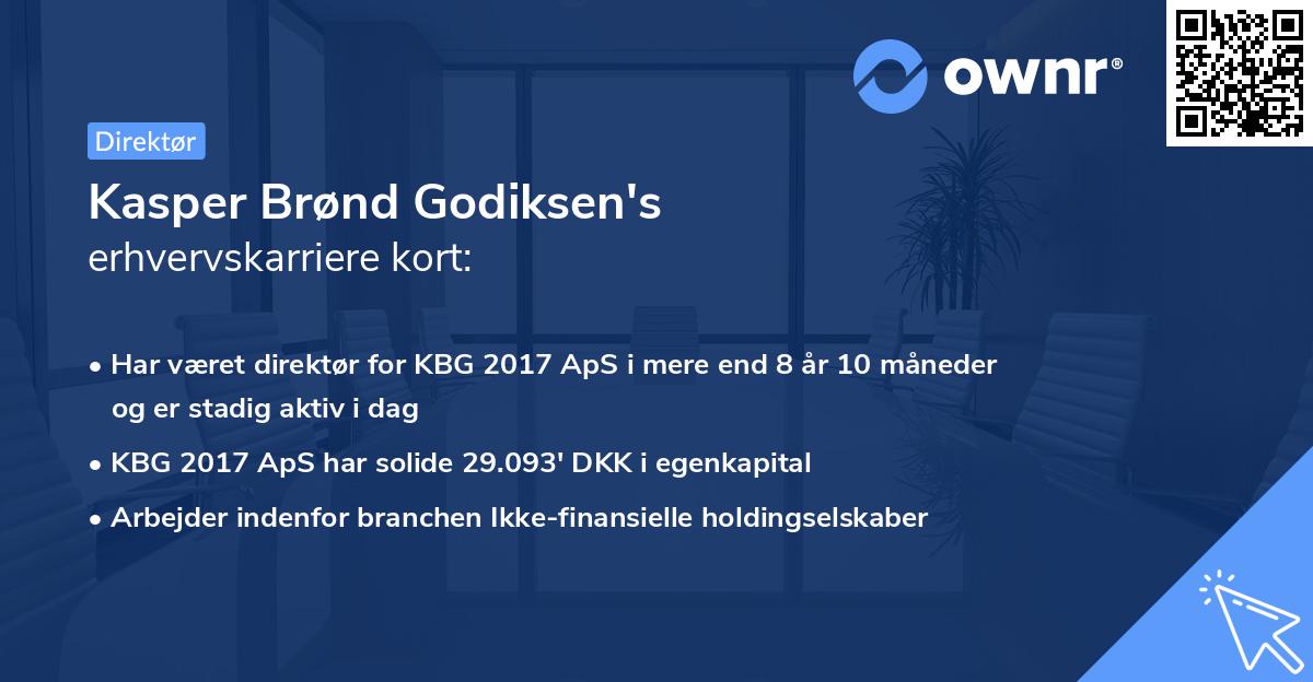 Kasper Brønd Godiksen's erhvervskarriere kort