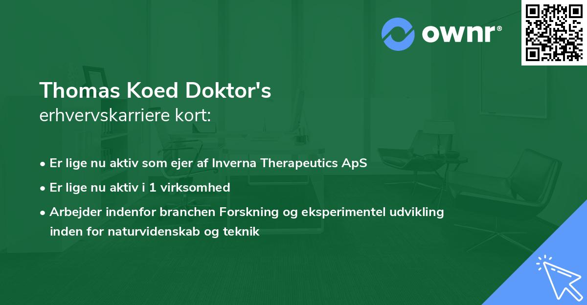 Thomas Koed Doktor's erhvervskarriere kort