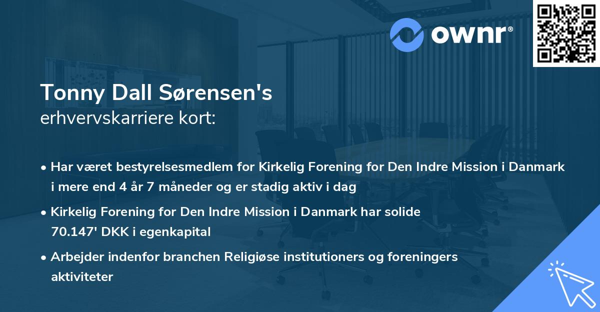Tonny Dall Sørensen's erhvervskarriere kort