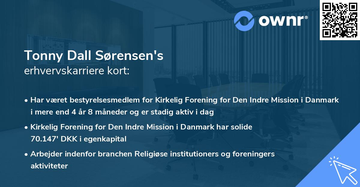 Tonny Dall Sørensen's erhvervskarriere kort