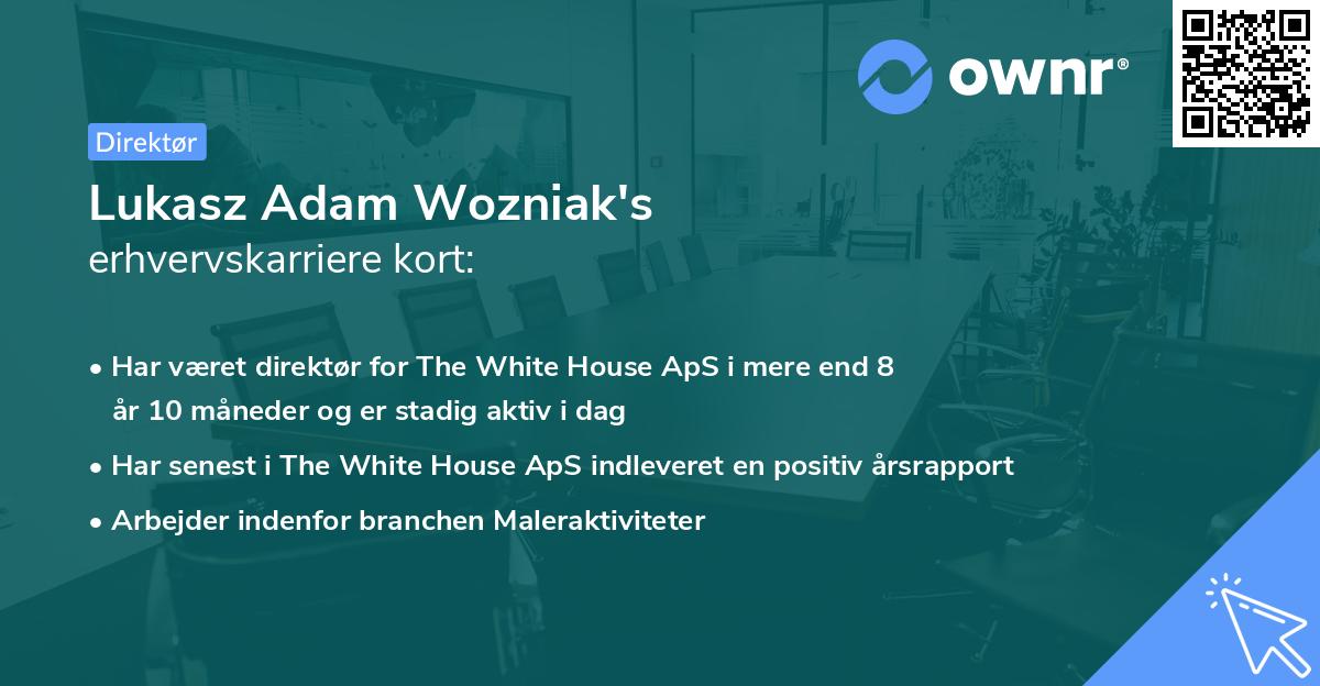 Lukasz Adam Wozniak's erhvervskarriere kort