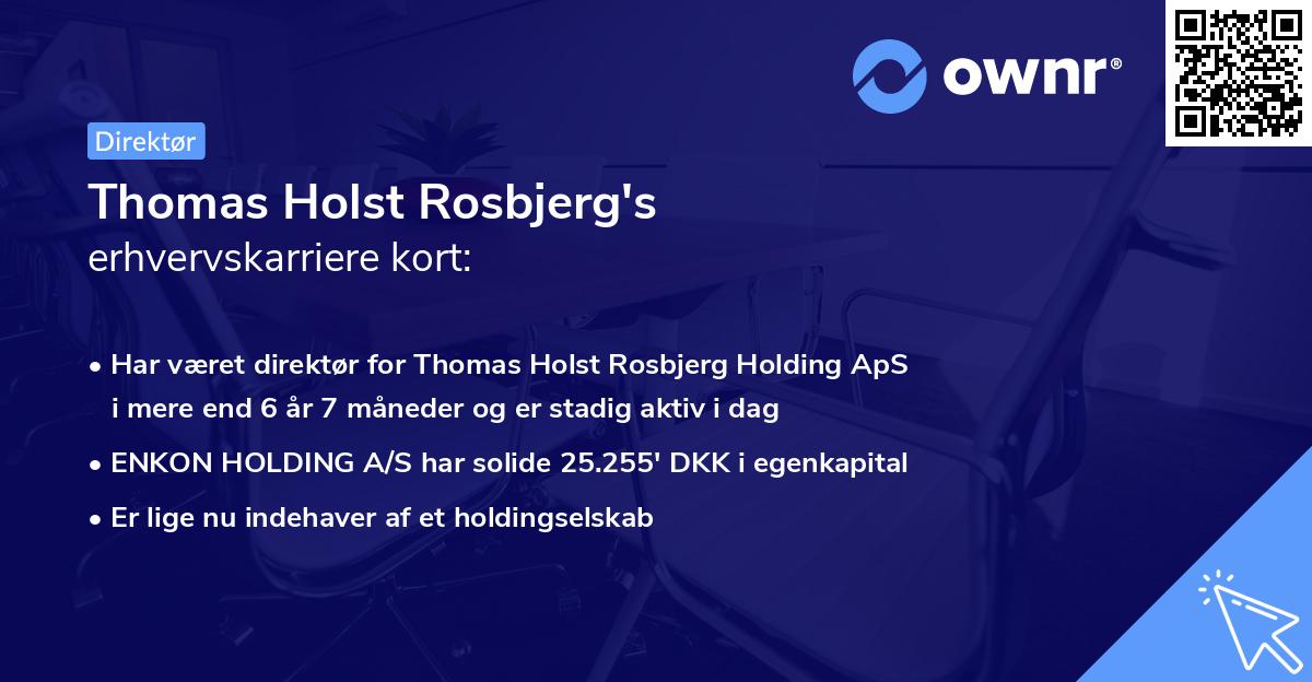 Thomas Holst Rosbjerg's erhvervskarriere kort