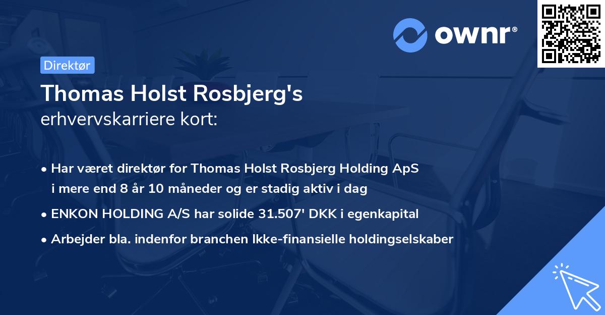 Thomas Holst Rosbjerg's erhvervskarriere kort