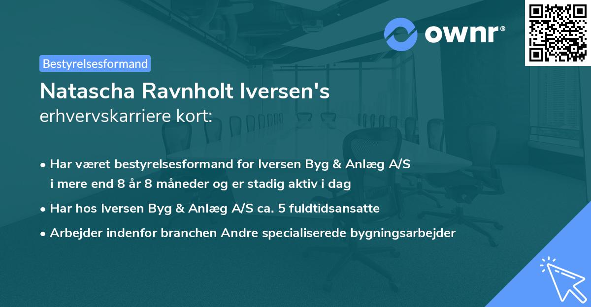 Natascha Ravnholt Iversen's erhvervskarriere kort