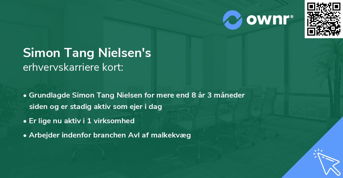Simon Tang Nielsen's erhvervskarriere kort