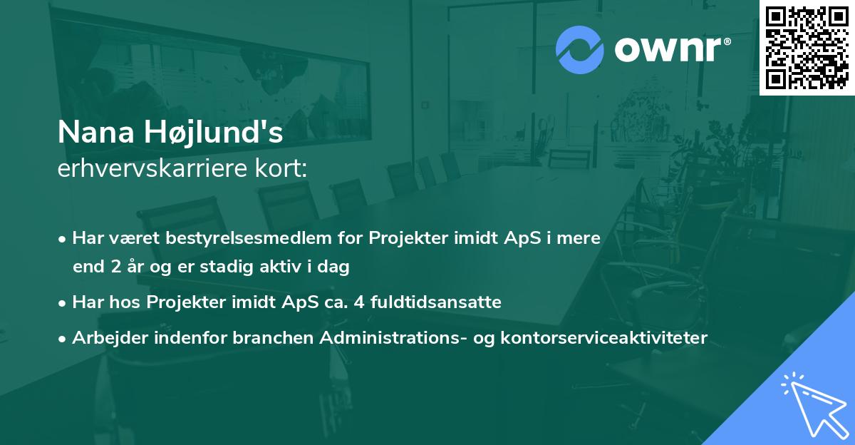 Nana Højlund's erhvervskarriere kort