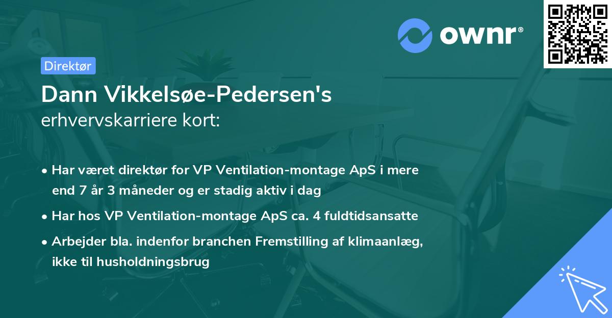 Dann Vikkelsøe-Pedersen's erhvervskarriere kort