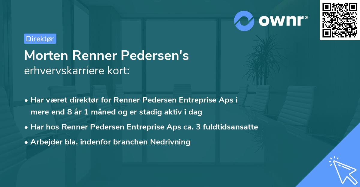 Morten Renner Pedersen's erhvervskarriere kort