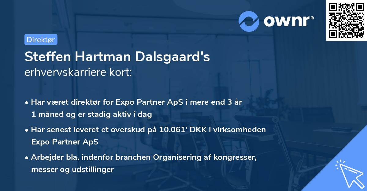 Steffen Hartman Dalsgaard's erhvervskarriere kort