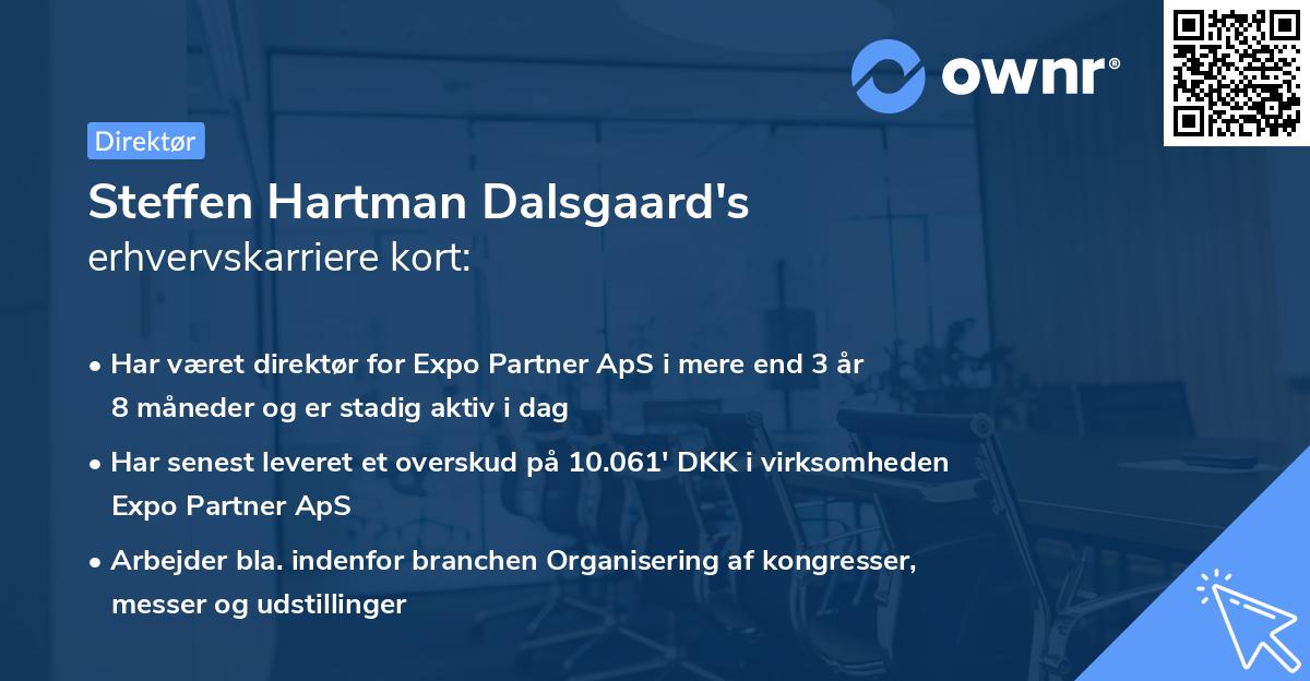 Steffen Hartman Dalsgaard's erhvervskarriere kort