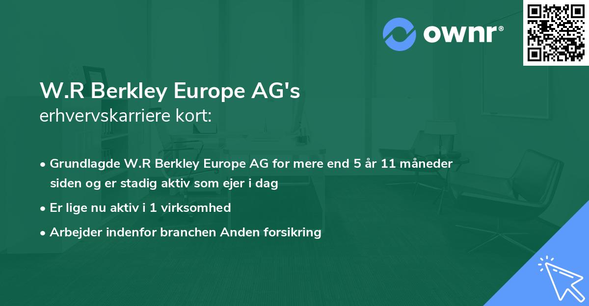 W.R Berkley Europe AG's erhvervskarriere kort