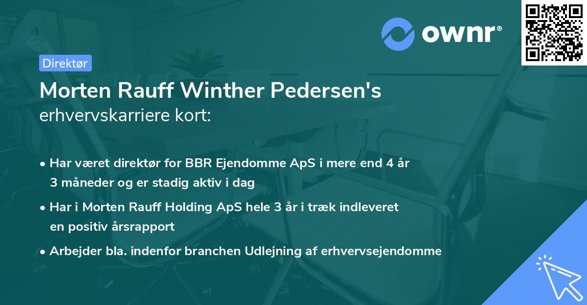 Morten Rauff Winther Pedersen's erhvervskarriere kort